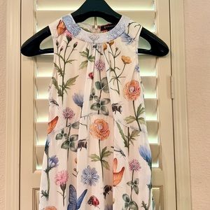 Anthropologie Pankaj & Nidhi embroidery floral midi dress
